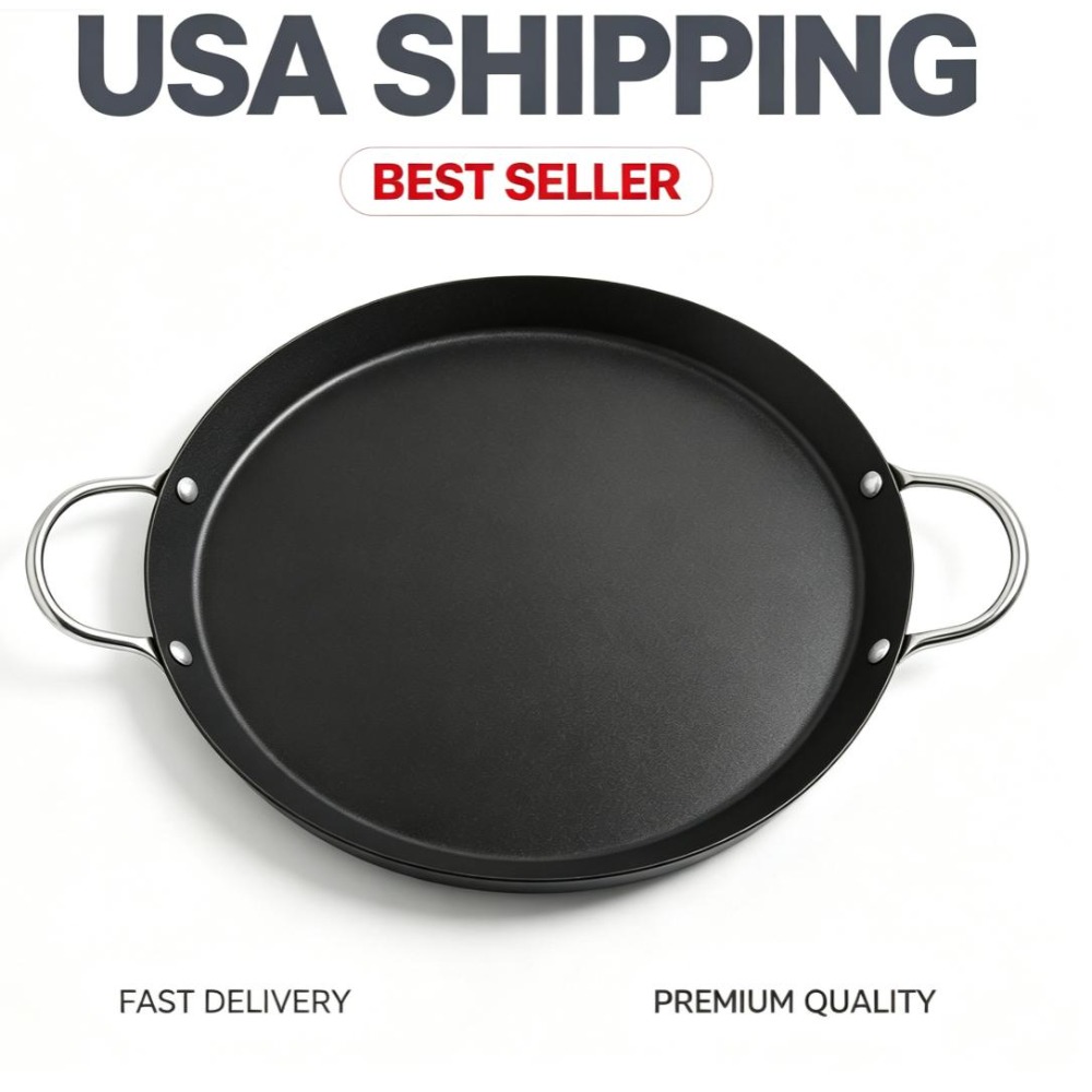 Comal Griddle Round - 9 inç Karbon Çelik Yapışmaz Yuvarlak
